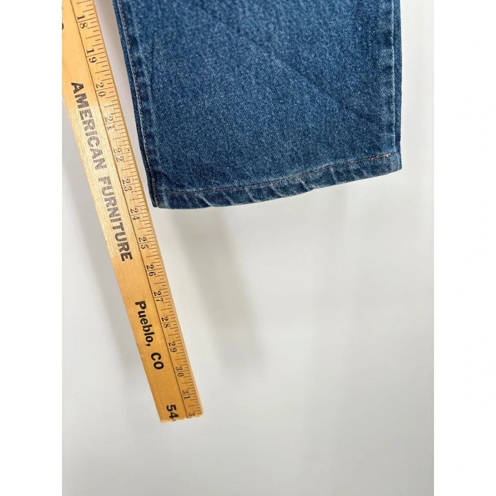 Levis 517 Mens Bootcut Jeans Distressed Clean Indigo Blue Denim(Measures 36x24)
